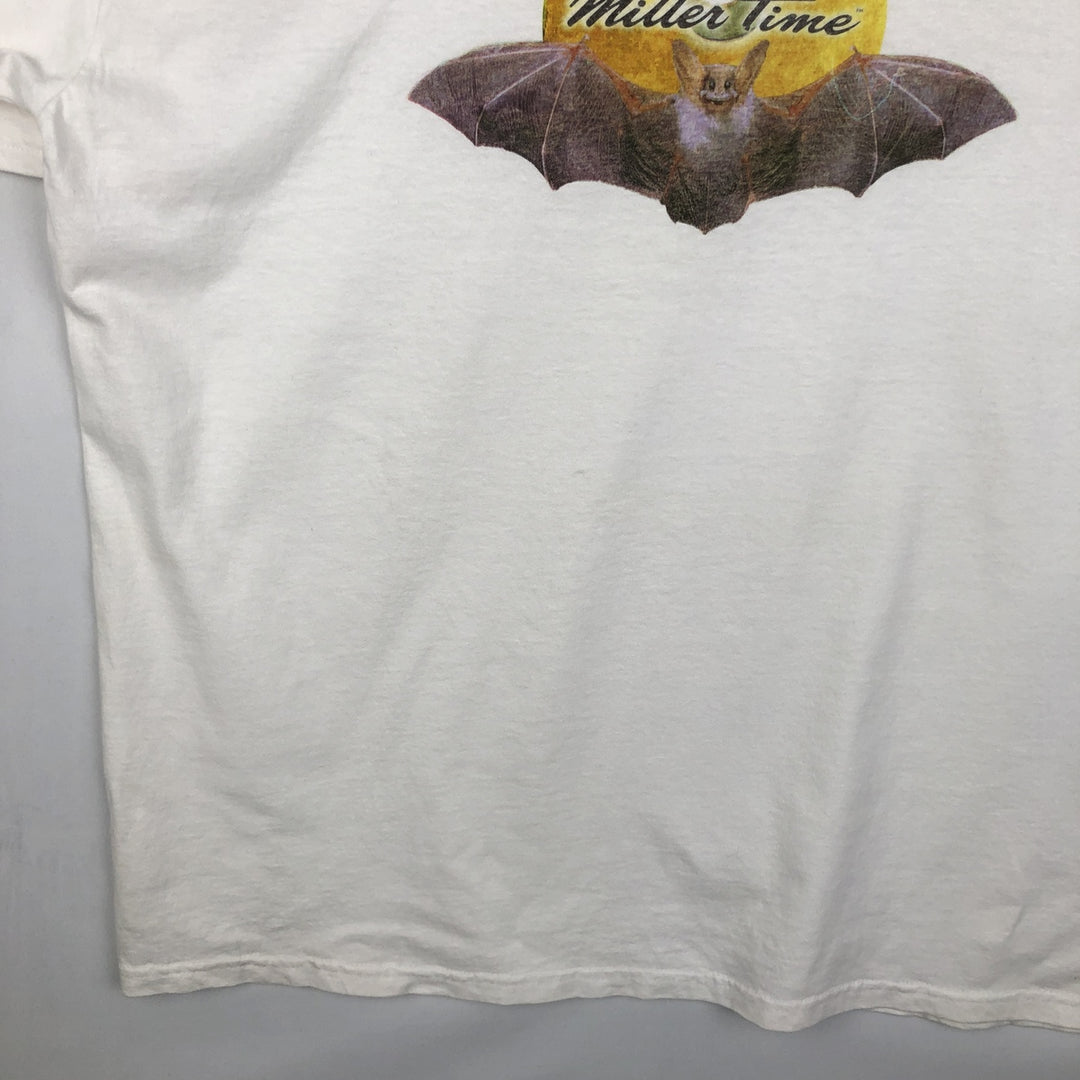 Delta Miller Lite Advertising T-Shirt, Men's Size XL (approx.) cotton white type Vintage Second Hand