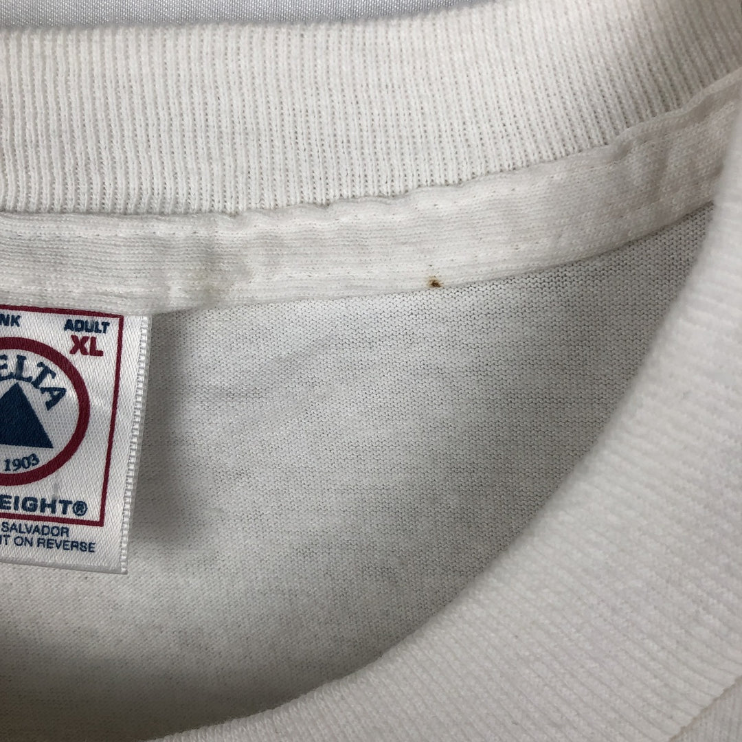 Delta Miller Lite Advertising T-Shirt, Men's Size XL (approx.) cotton white type Vintage Second Hand