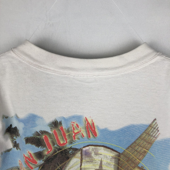 HARD ROCK CAFE Hard Rock Cafe Advertising T-shirt Made in USA Men's L size cotton white type Vintage Second Hand