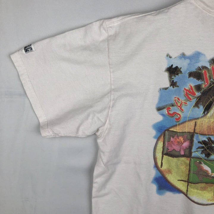 HARD ROCK CAFE Hard Rock Cafe Advertising T-shirt Made in USA Men's L size cotton white type Vintage Second Hand