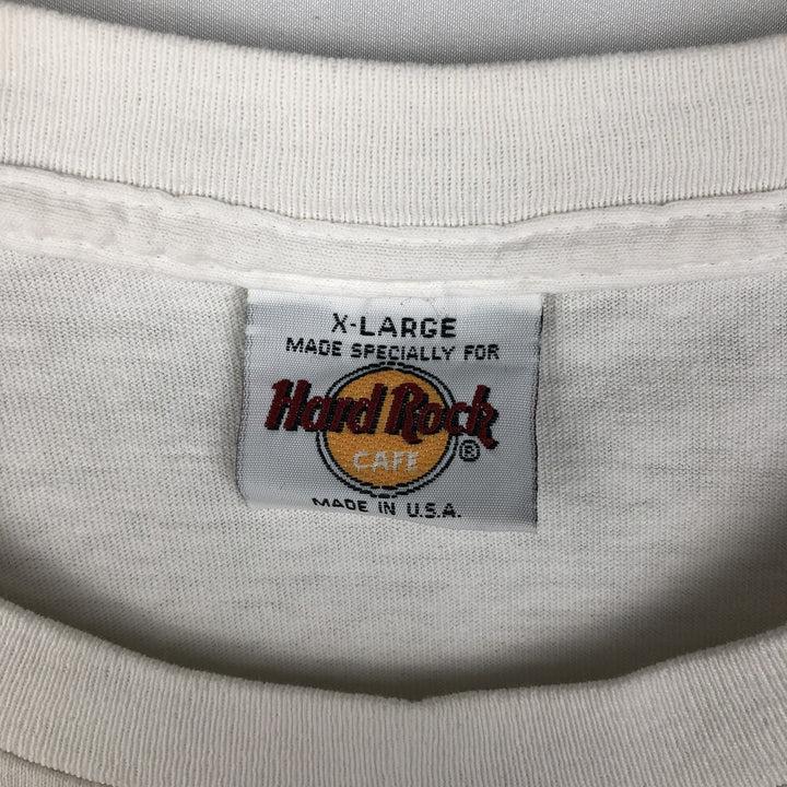 HARD ROCK CAFE Hard Rock Cafe Advertising T-shirt Made in USA Men's XL cotton white type Vintage Second Hand