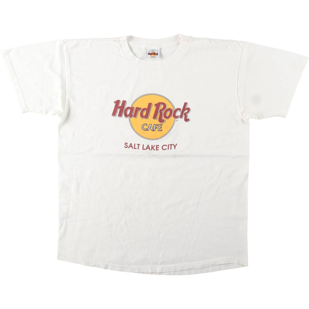 90'S HARD ROCK CAFE Hard Rock Cafe Advertising T-shirt Made in USA Men's L Vintage cotton white type Vintage Second Hand
