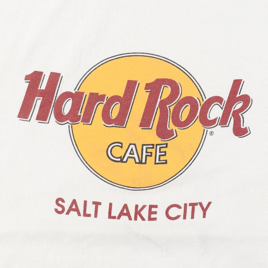 90'S HARD ROCK CAFE Hard Rock Cafe Advertising T-shirt Made in USA Men's L Vintage cotton white type Vintage Second Hand