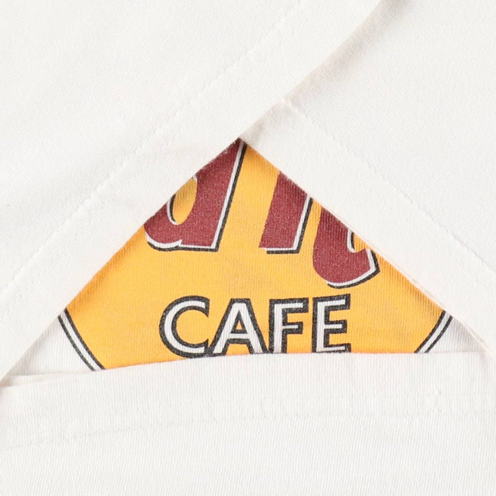 90'S HARD ROCK CAFE Hard Rock Cafe Advertising T-shirt Made in USA Men's L Vintage cotton white type Vintage Second Hand