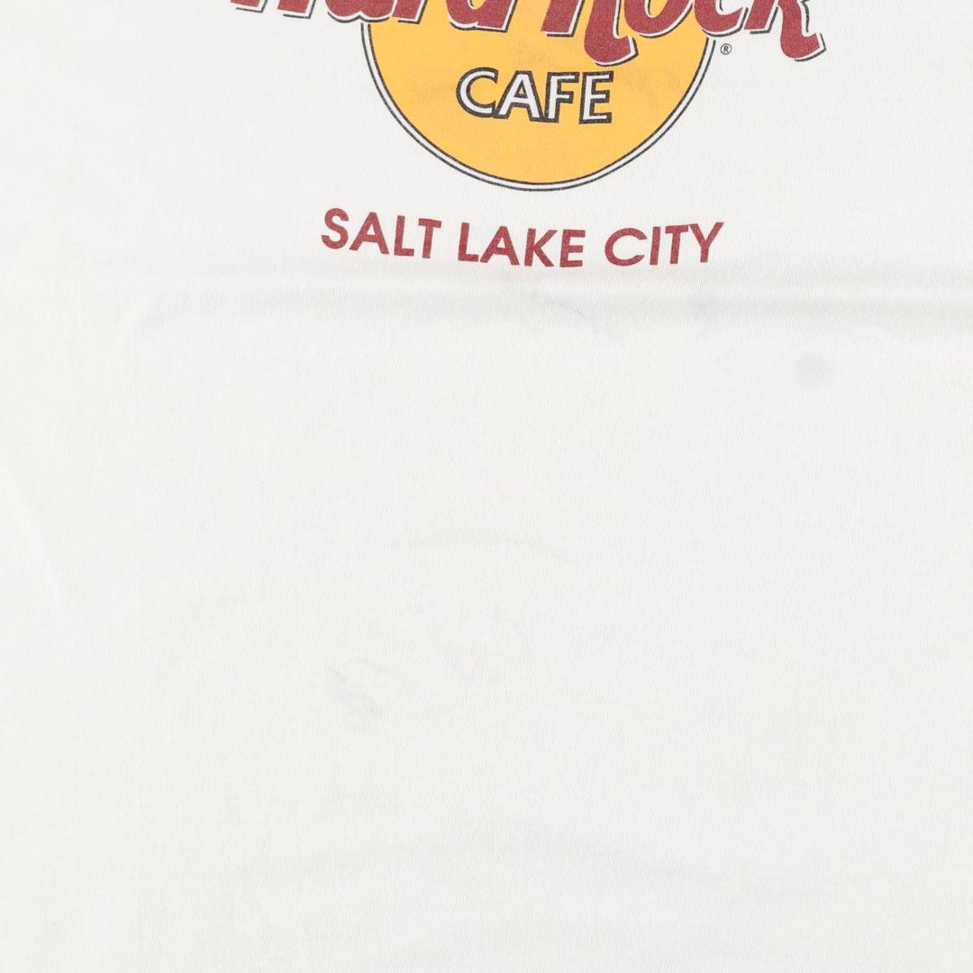 90'S HARD ROCK CAFE Hard Rock Cafe Advertising T-shirt Made in USA Men's L Vintage cotton white type Vintage Second Hand