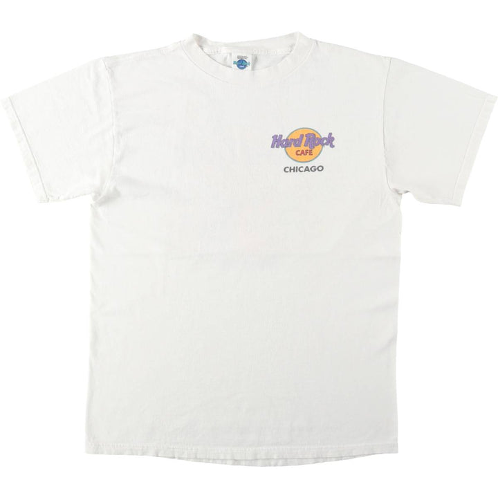 HARD ROCK CAFE Hard Rock Cafe Advertising T-shirt Men's L size cotton white type Vintage Second Hand