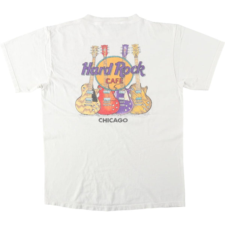 HARD ROCK CAFE Hard Rock Cafe Advertising T-shirt Men's L size cotton white type Vintage Second Hand