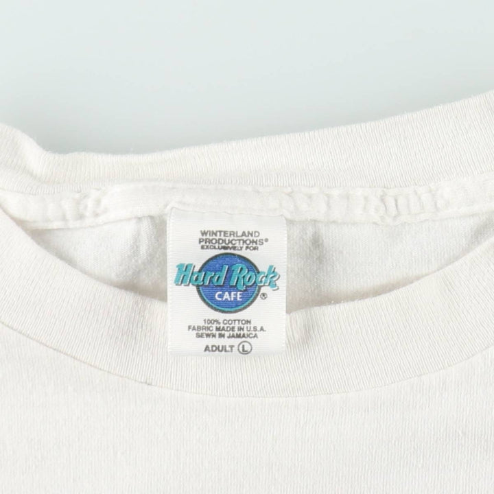 HARD ROCK CAFE Hard Rock Cafe Advertising T-shirt Men's L size cotton white type Vintage Second Hand