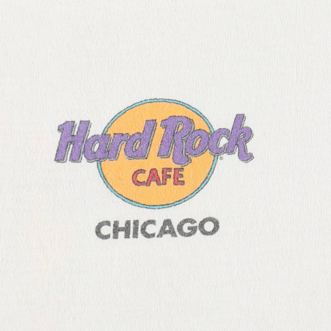 HARD ROCK CAFE Hard Rock Cafe Advertising T-shirt Men's L size cotton white type Vintage Second Hand