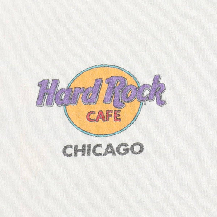 HARD ROCK CAFE Hard Rock Cafe Advertising T-shirt Men's L size cotton white type Vintage Second Hand