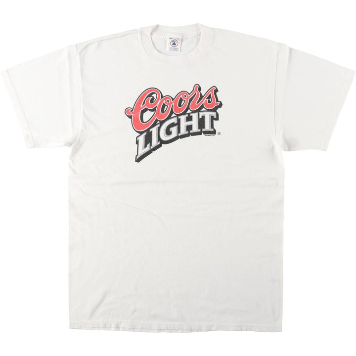 2000'S Delta PRO WEIGHT Coors Light Advertising T-Shirt, Men's Size L (approx.) cotton white type Vintage Second Hand