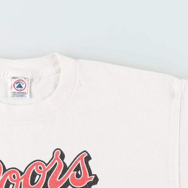 2000'S Delta PRO WEIGHT Coors Light Advertising T-Shirt, Men's Size L (approx.) cotton white type Vintage Second Hand