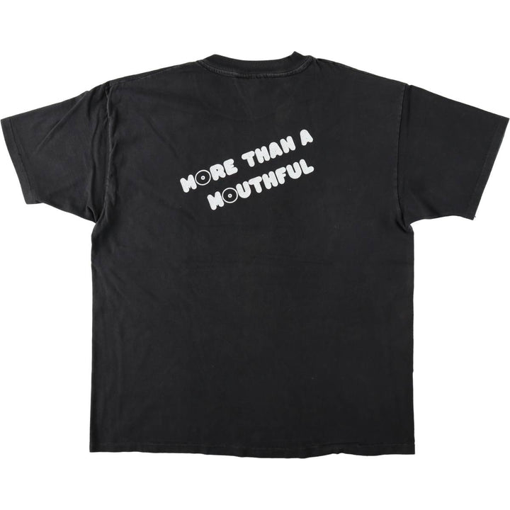 90'S Hanes BEEFY-T HOOTERS advertising t-shirt, made in USA, men's size XL equivalent, vintage. cotton black type Vintage Second Hand