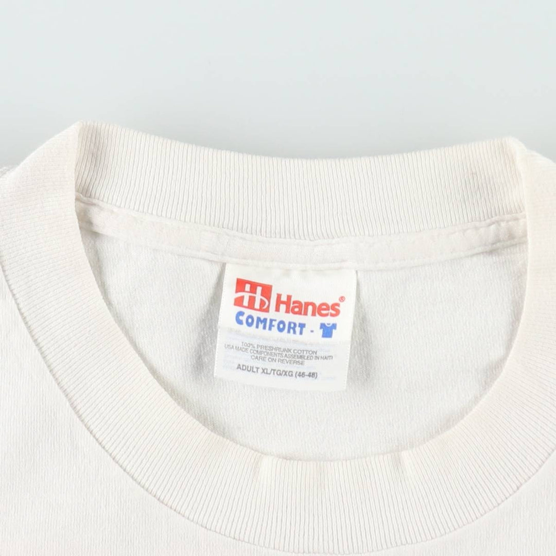 90s-00'S Hanes COMFORT-T SMIRNOFF advertising T-shirt, men's size XL (approx.) cotton white type Vintage Second Hand