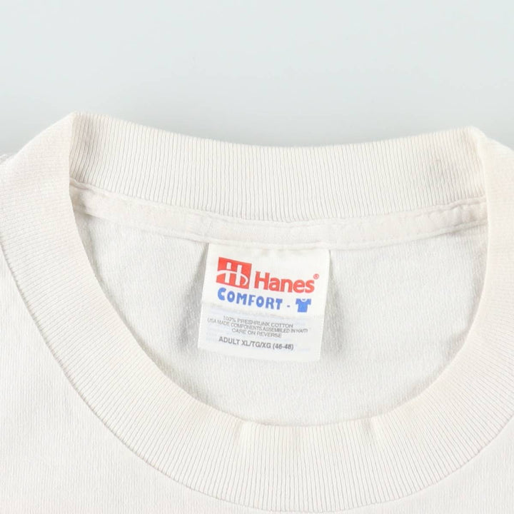 90s-00'S Hanes COMFORT-T SMIRNOFF advertising T-shirt, men's size XL (approx.) cotton white type Vintage Second Hand