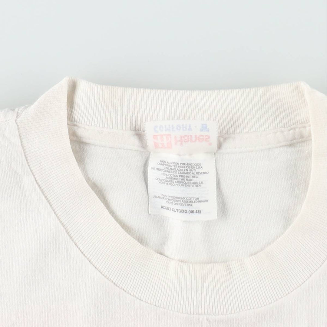 90s-00'S Hanes COMFORT-T SMIRNOFF advertising T-shirt, men's size XL (approx.) cotton white type Vintage Second Hand