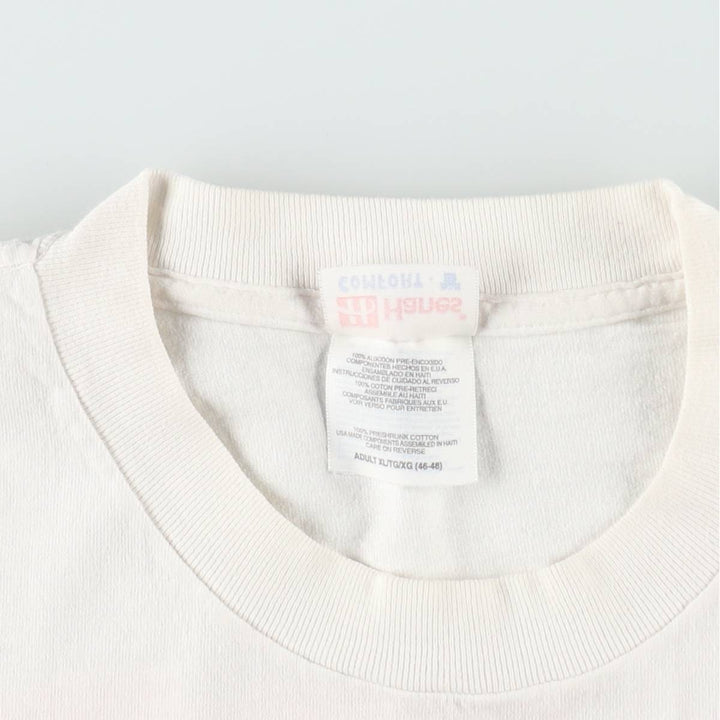 90s-00'S Hanes COMFORT-T SMIRNOFF advertising T-shirt, men's size XL (approx.) cotton white type Vintage Second Hand