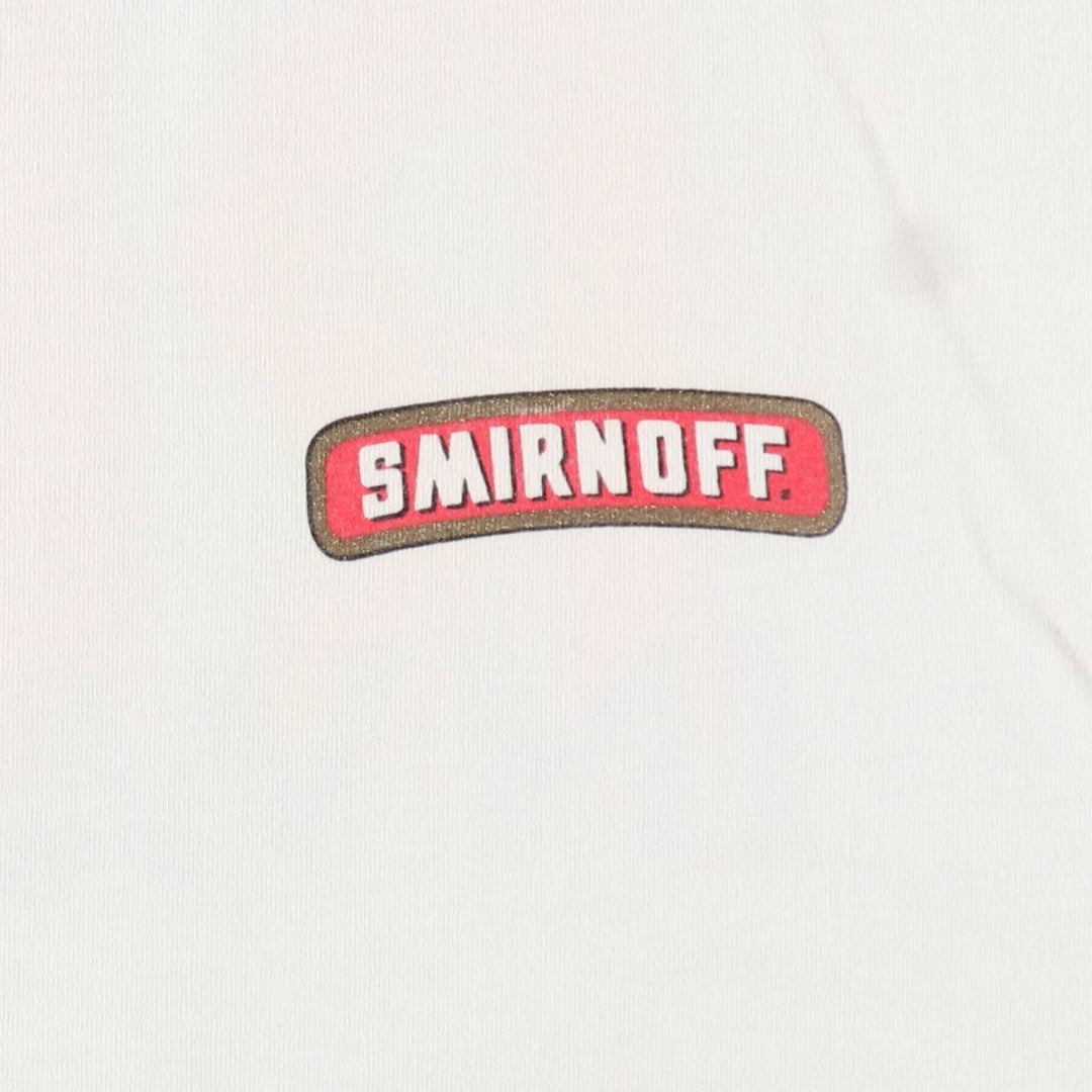90s-00'S Hanes COMFORT-T SMIRNOFF advertising T-shirt, men's size XL (approx.) cotton white type Vintage Second Hand