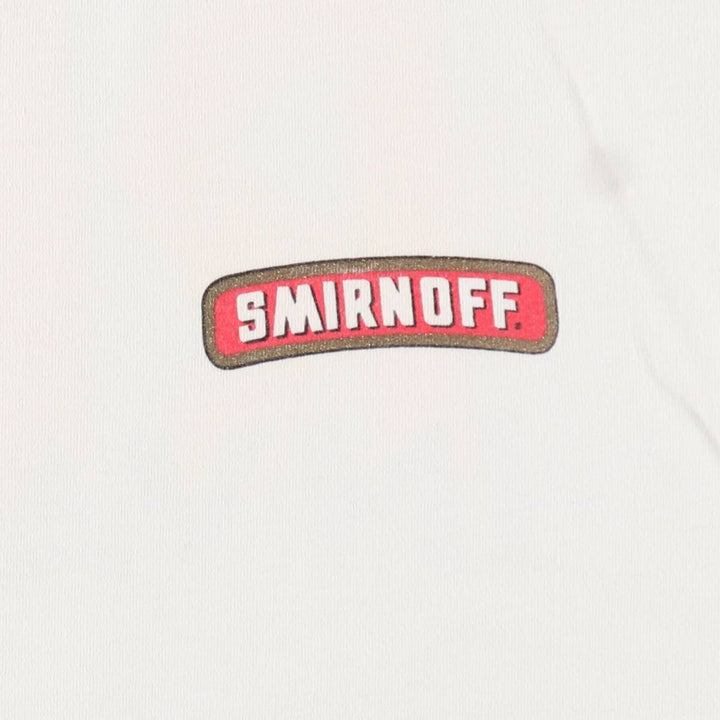 90s-00'S Hanes COMFORT-T SMIRNOFF advertising T-shirt, men's size XL (approx.) cotton white type Vintage Second Hand
