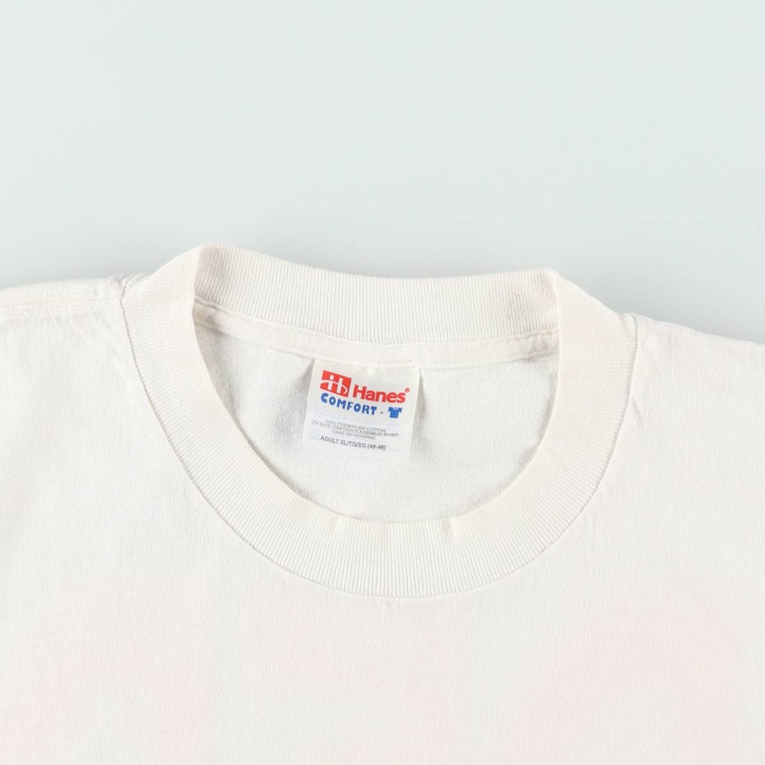 90s-00'S Hanes COMFORT-T SMIRNOFF advertising T-shirt, men's size XL (approx.) cotton white type Vintage Second Hand