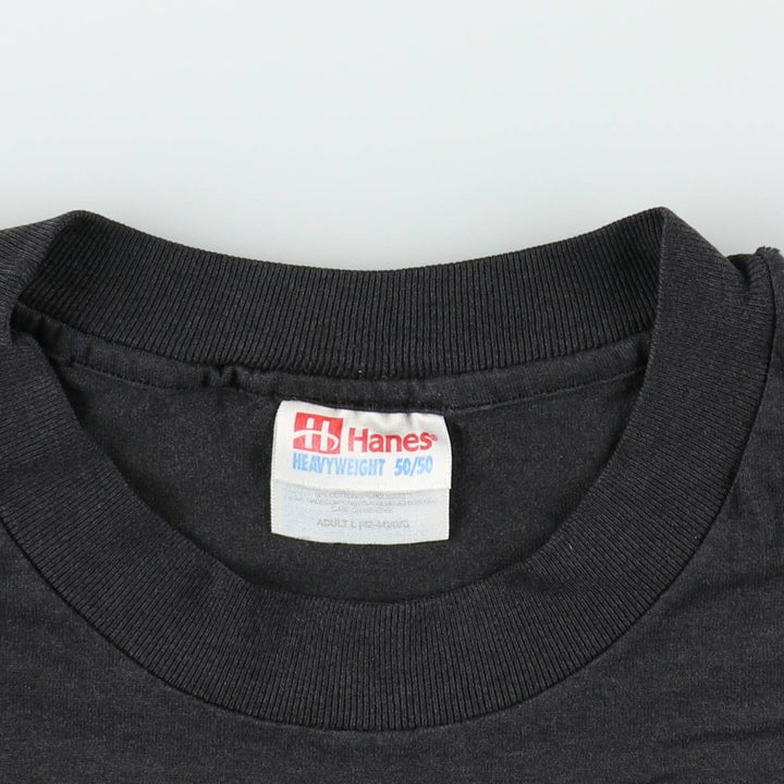 00'S Hanes HEAVYWEIGHT 50 cotton Charcoal Vintage Second Hand