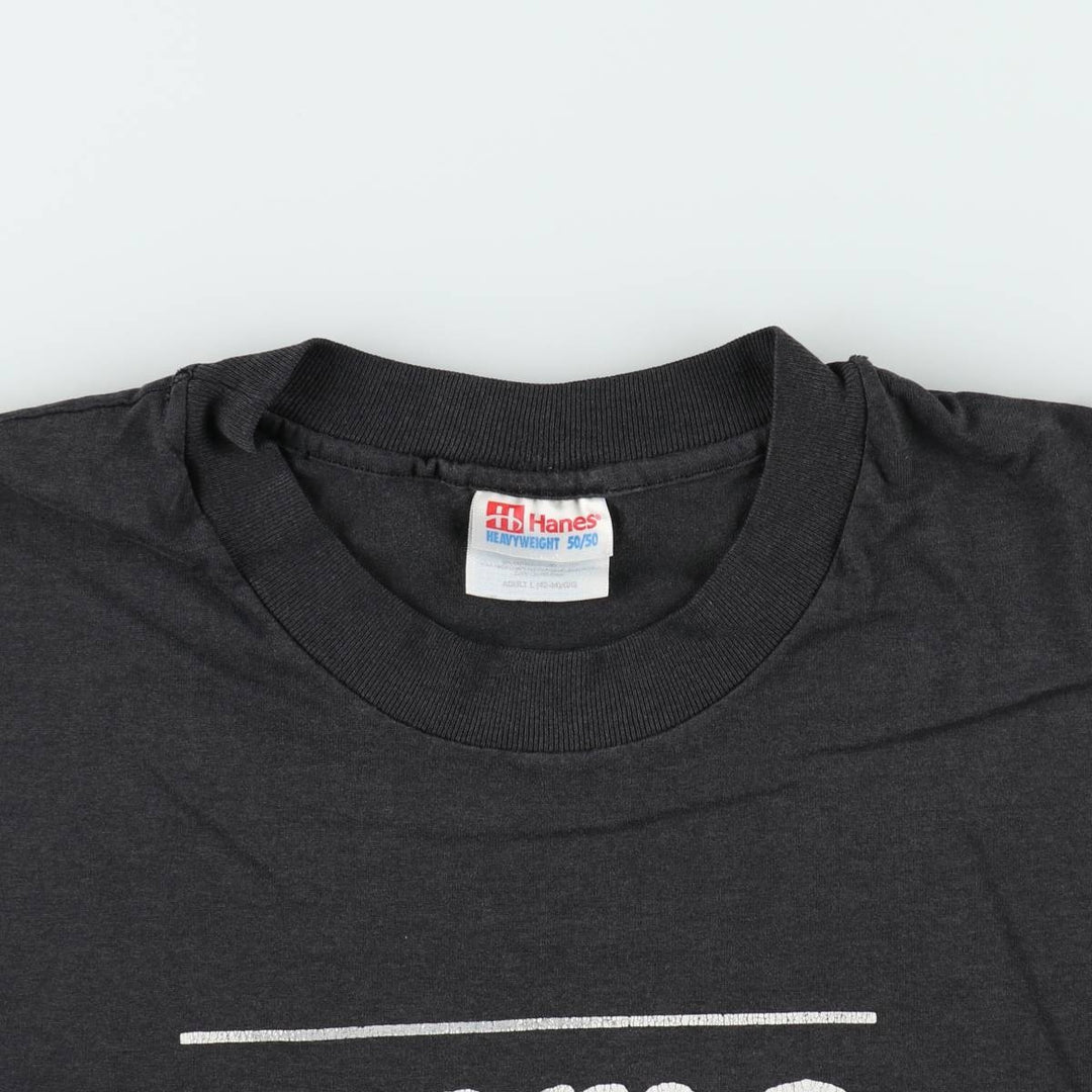 00'S Hanes HEAVYWEIGHT 50 cotton Charcoal Vintage Second Hand