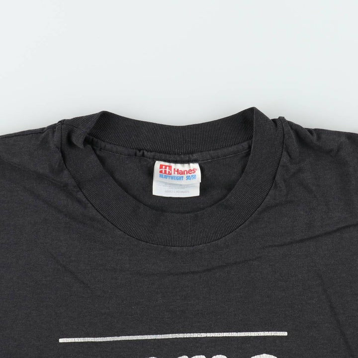 00'S Hanes HEAVYWEIGHT 50 cotton Charcoal Vintage Second Hand