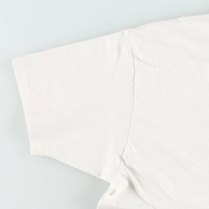 90'S Hanes BEEFY-T Advertising T-shirt Made in USA Men's XL Vintage cotton white type Vintage Second Hand