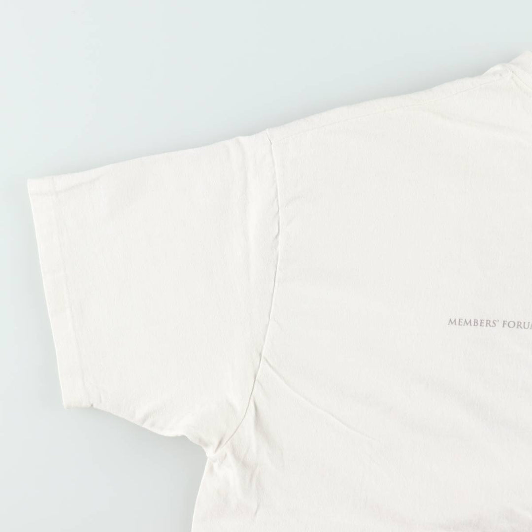 90'S Hanes BEEFY-T Advertising T-shirt Made in USA Men's XL Vintage cotton white type Vintage Second Hand