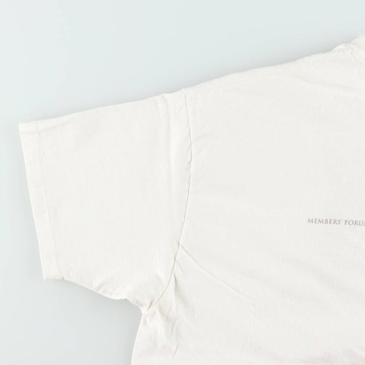 90'S Hanes BEEFY-T Advertising T-shirt Made in USA Men's XL Vintage cotton white type Vintage Second Hand