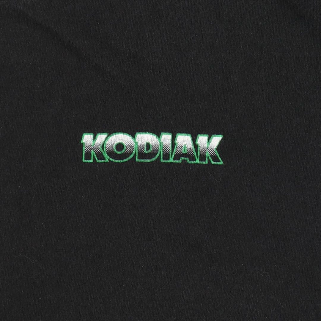 90'S Fruit of the Loom Kodiak Bear Print Advertising T-Shirt, Made in USA, Men's Size XL (approx.) cotton black type Vintage Second Hand
