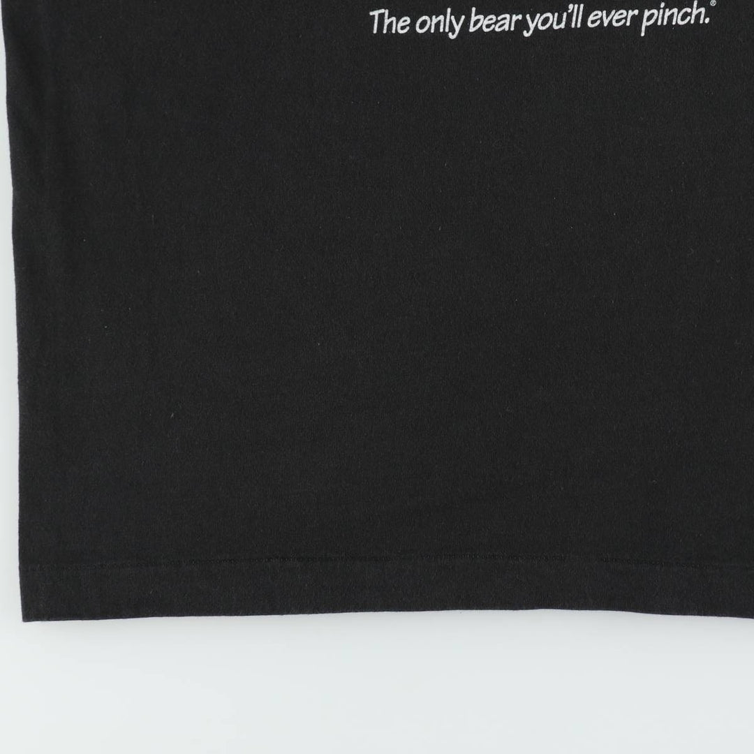 90'S Fruit of the Loom Kodiak Bear Print Advertising T-Shirt, Made in USA, Men's Size XL (approx.) cotton black type Vintage Second Hand