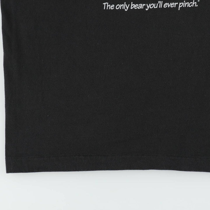 90'S Fruit of the Loom Kodiak Bear Print Advertising T-Shirt, Made in USA, Men's Size XL (approx.) cotton black type Vintage Second Hand