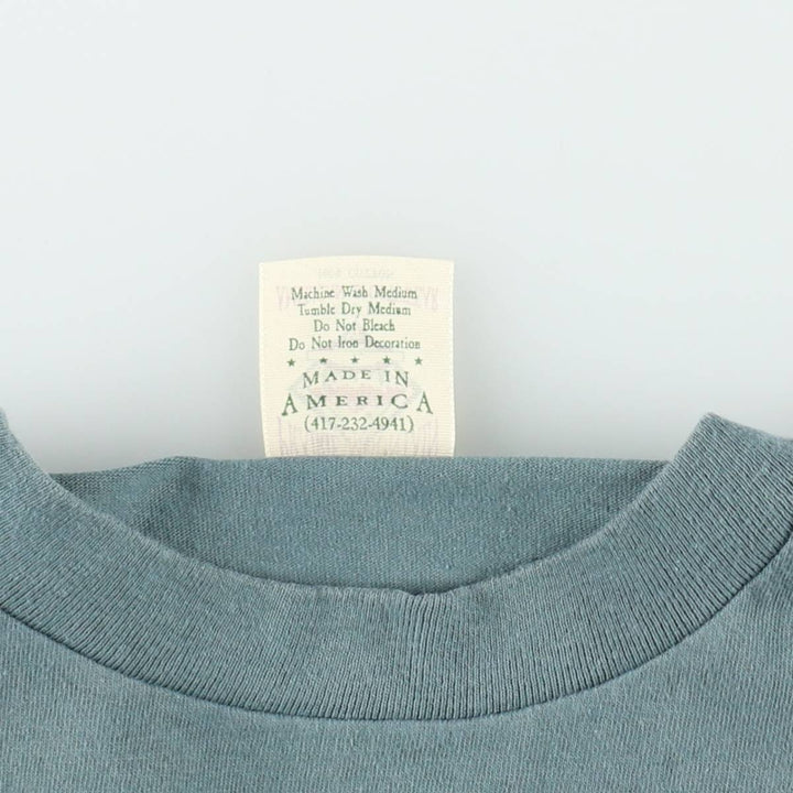90'S PRAIRIE MOUNTAIN Kennedy Space Center Advertising T-Shirt, Made in USA, Men's Size L (Equivalent), Vintage cotton green type Vintage Second Hand