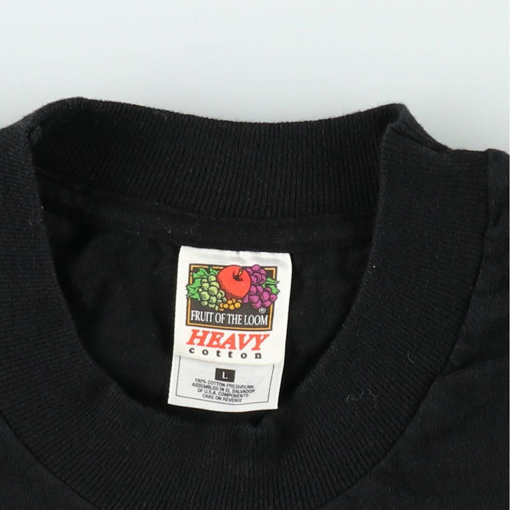 2000'S Fruit of the Loom Heavy Cotton Microsoft Advertising T-Shirt, Men's Size L (approx.) cotton black type Vintage Second Hand