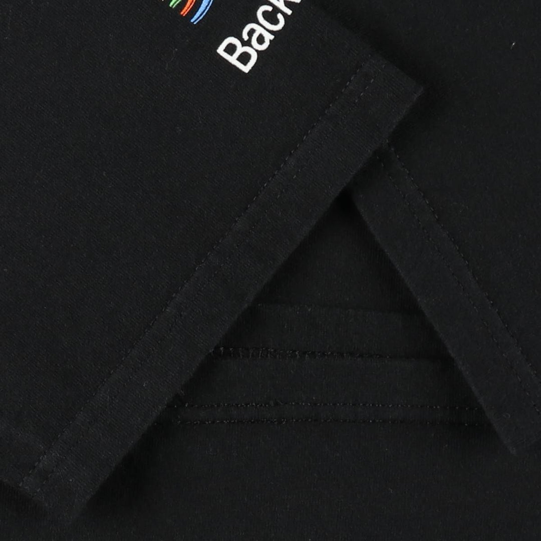 2000'S Fruit of the Loom Heavy Cotton Microsoft Advertising T-Shirt, Men's Size L (approx.) cotton black type Vintage Second Hand