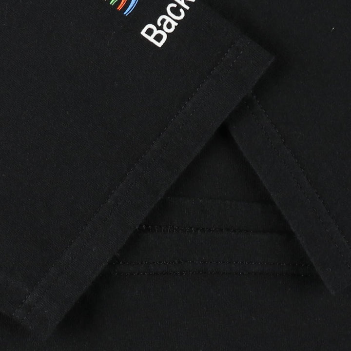 2000'S Fruit of the Loom Heavy Cotton Microsoft Advertising T-Shirt, Men's Size L (approx.) cotton black type Vintage Second Hand
