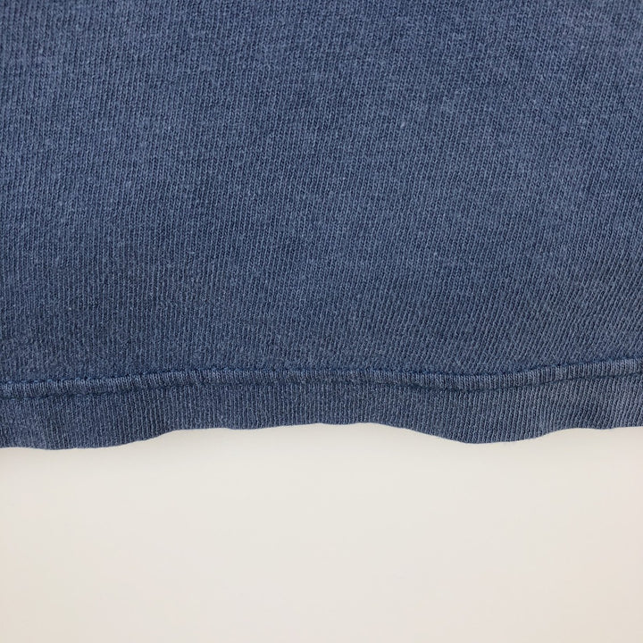 90s-00'S Adidas sports print T-shirt, made in USA, men's size S (approx.) cotton navy blue type Vintage Second Hand