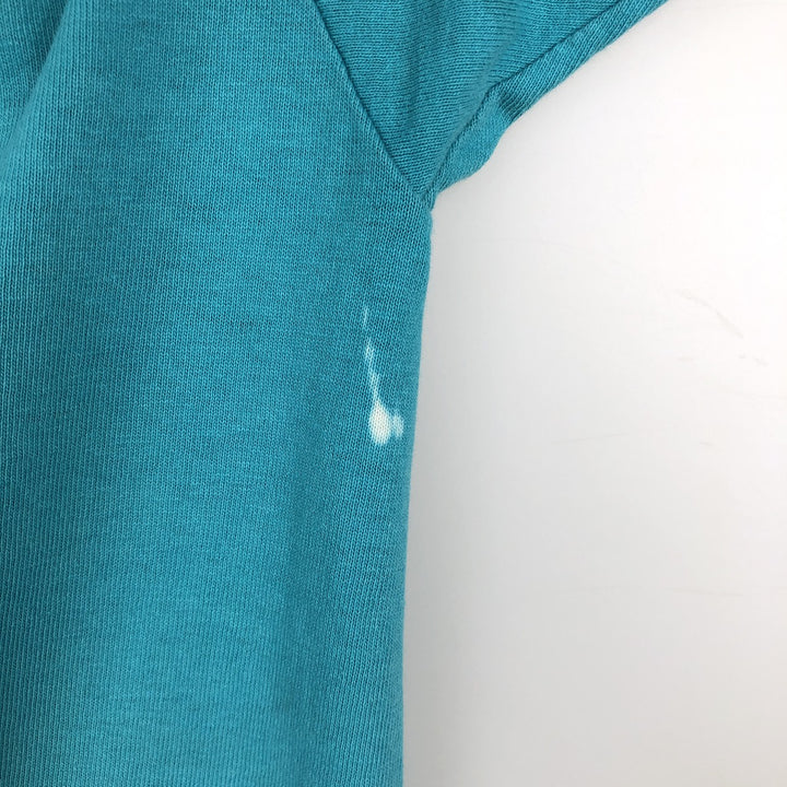 Vintage 90'S Adidas sports print T-shirt, Made in USA, Men's Size L cotton turquoise blue Vintage Second Hand