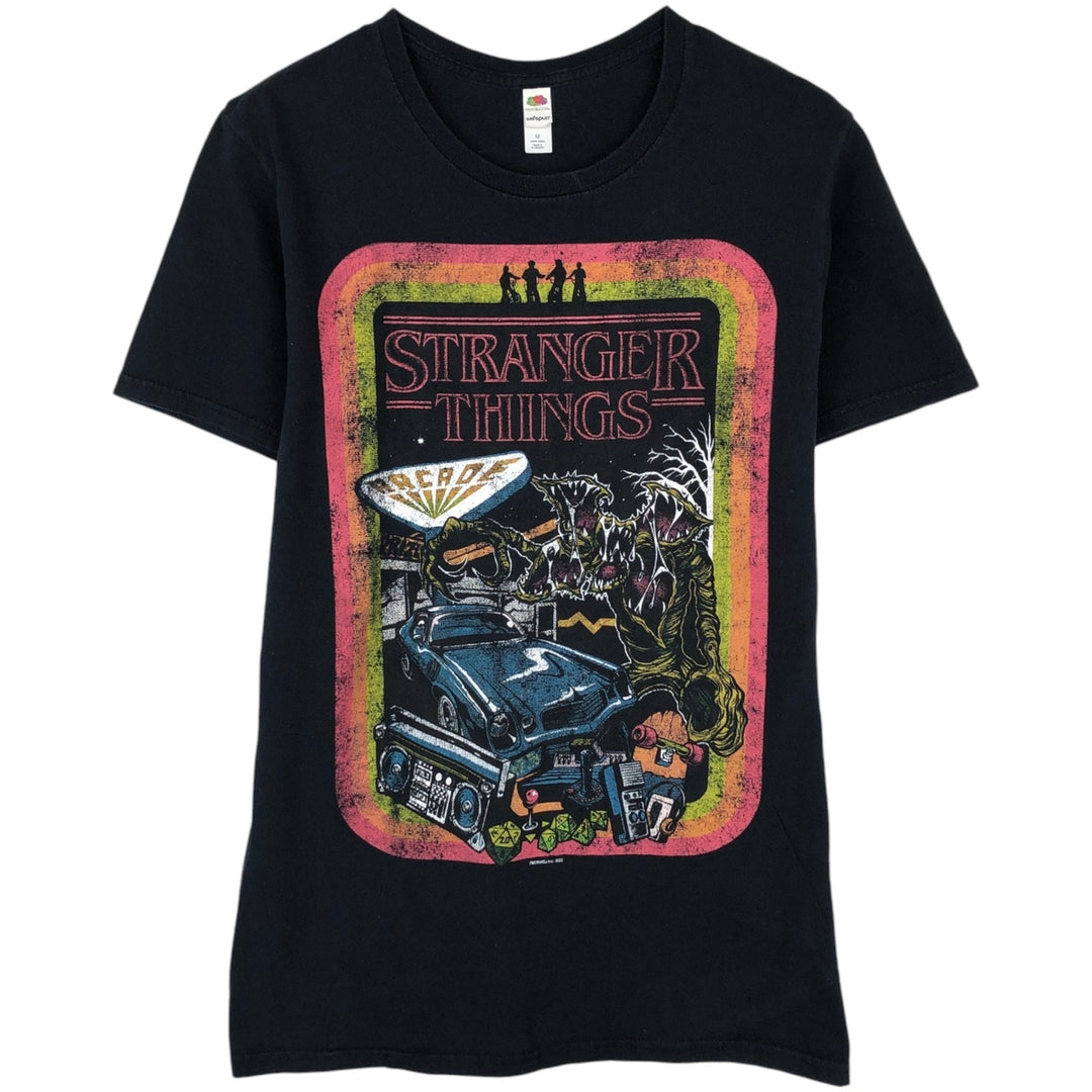 Fruit of the Loom Stranger Things Movie T-Shirt (Men's Size M) cotton black type Vintage Second Hand