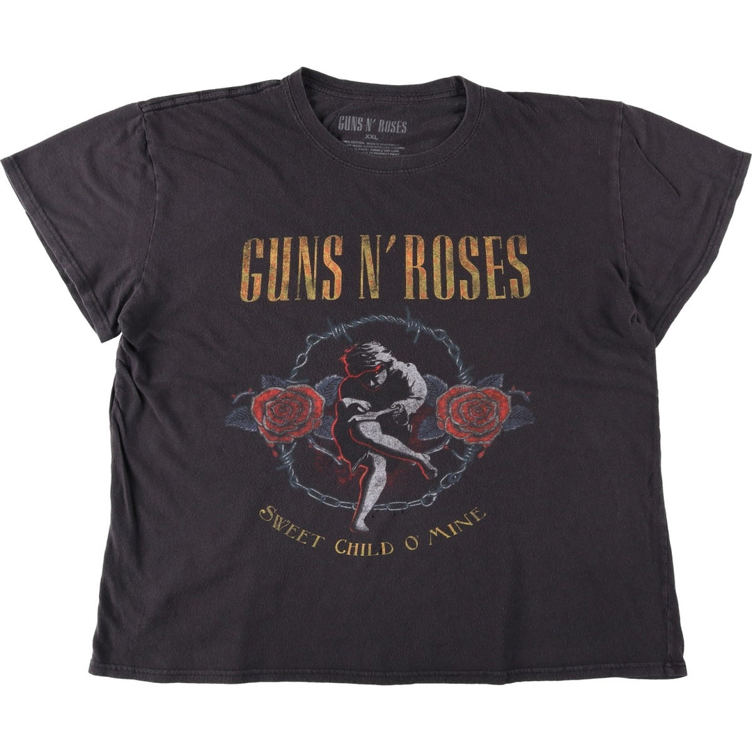 GUNS N' ROSES Guns N' Roses Band T-Shirt Band Tee Men's XXL cotton Charcoal Vintage Second Hand