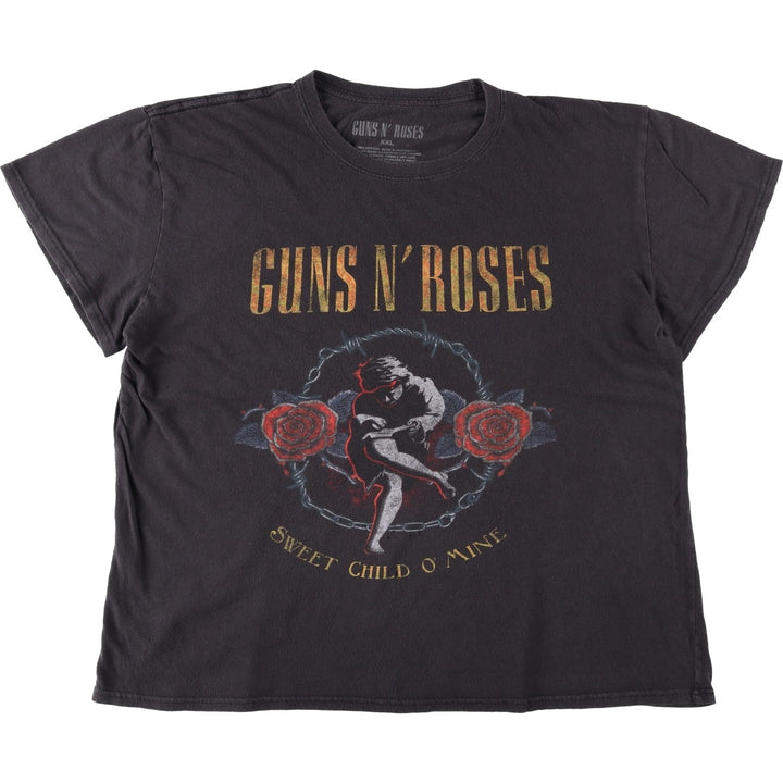GUNS N' ROSES Guns N' Roses Band T-Shirt Band Tee Men's XXL cotton Charcoal Vintage Second Hand