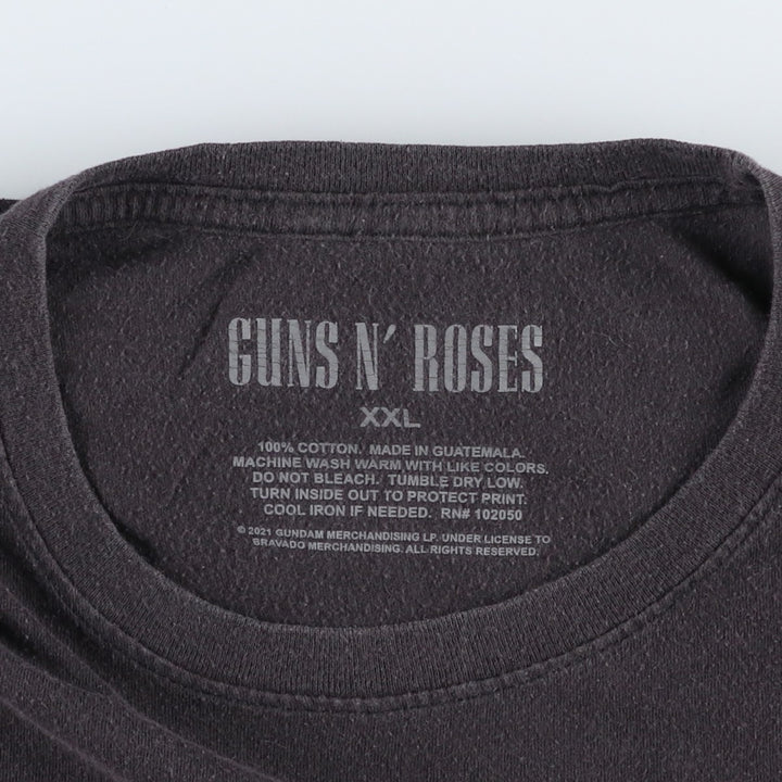 GUNS N' ROSES Guns N' Roses Band T-Shirt Band Tee Men's XXL cotton Charcoal Vintage Second Hand