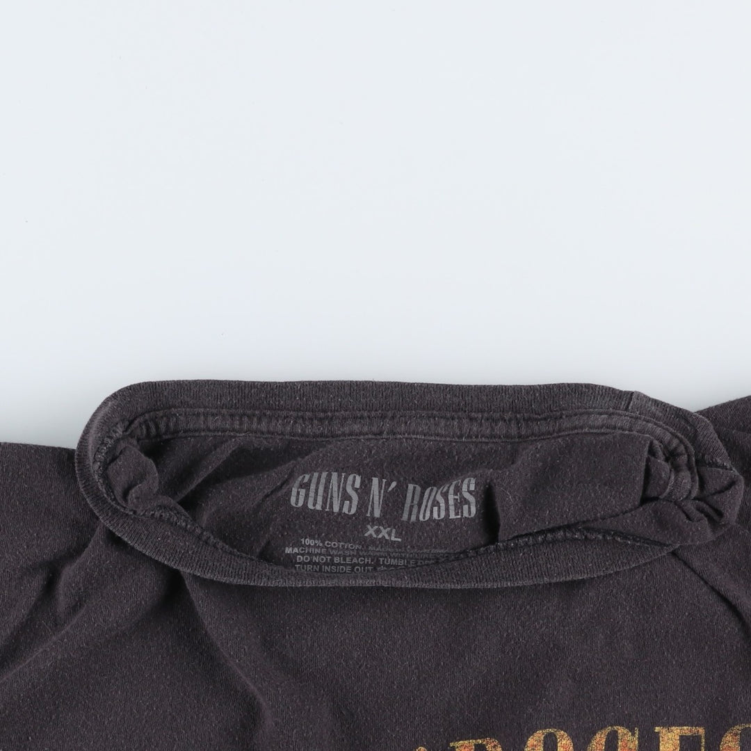 GUNS N' ROSES Guns N' Roses Band T-Shirt Band Tee Men's XXL cotton Charcoal Vintage Second Hand