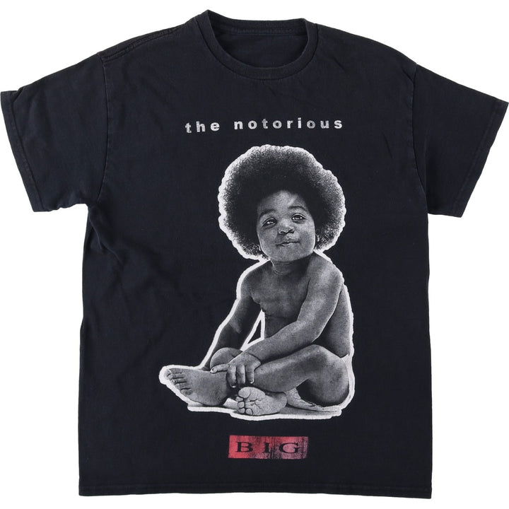 THE NOTORIOUS BIG Notorious BIG Rap T-shirt Rap T Men's M size unclear black type Vintage Second Hand