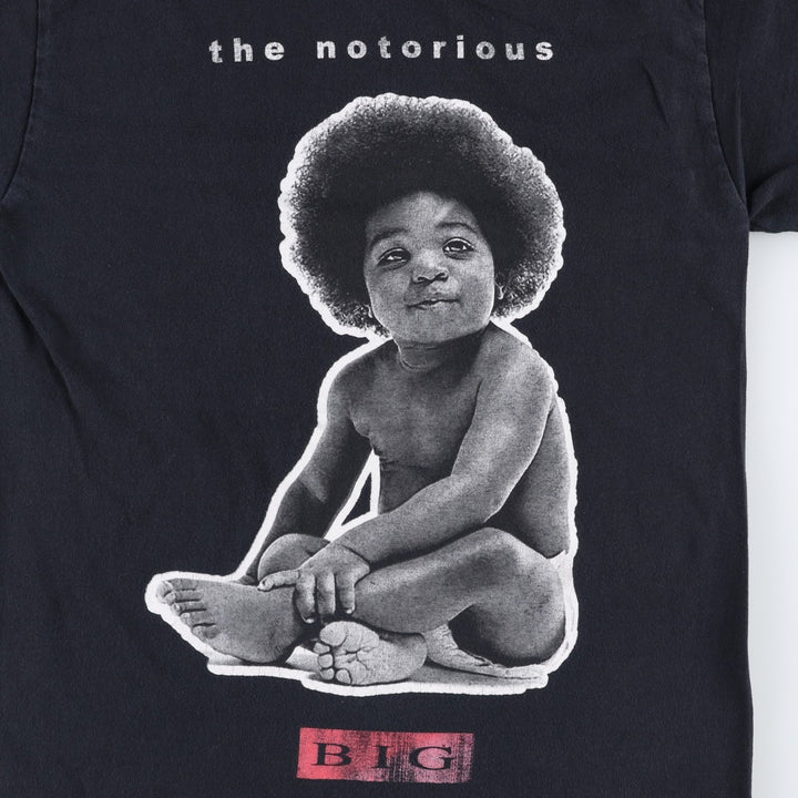 THE NOTORIOUS BIG Notorious BIG Rap T-shirt Rap T Men's M size unclear black type Vintage Second Hand