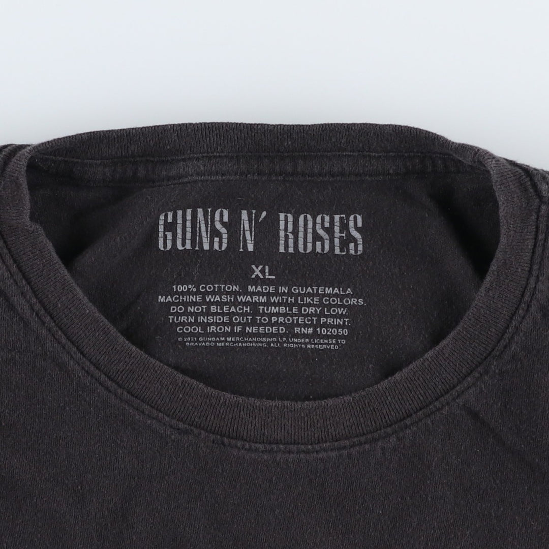 GUNS N' ROSES Guns N' Roses Band T-Shirt Band Tee Men's XL cotton black type Vintage Second Hand