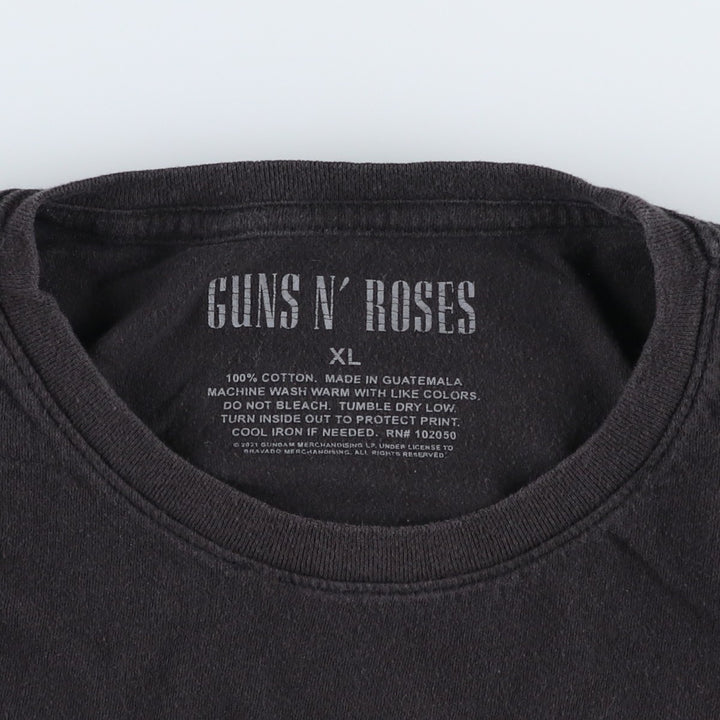 GUNS N' ROSES Guns N' Roses Band T-Shirt Band Tee Men's XL cotton black type Vintage Second Hand