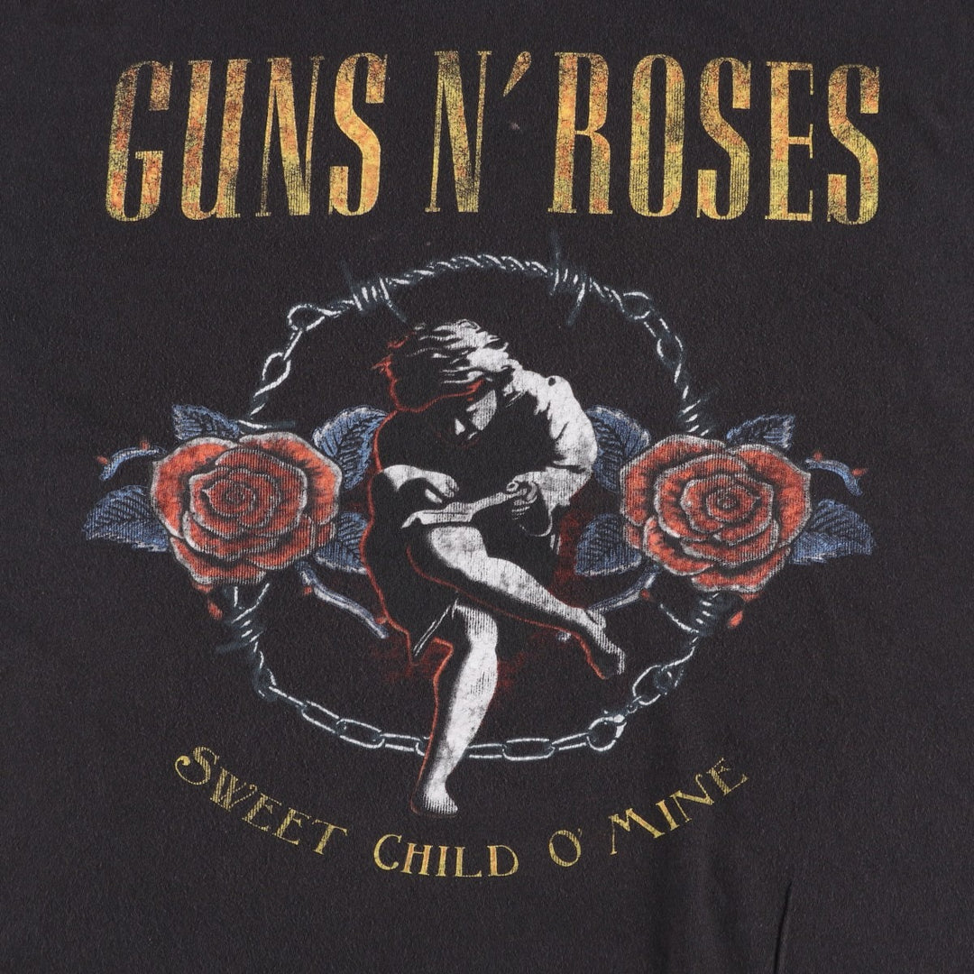 GUNS N' ROSES Guns N' Roses Band T-Shirt Band Tee Men's XL cotton black type Vintage Second Hand