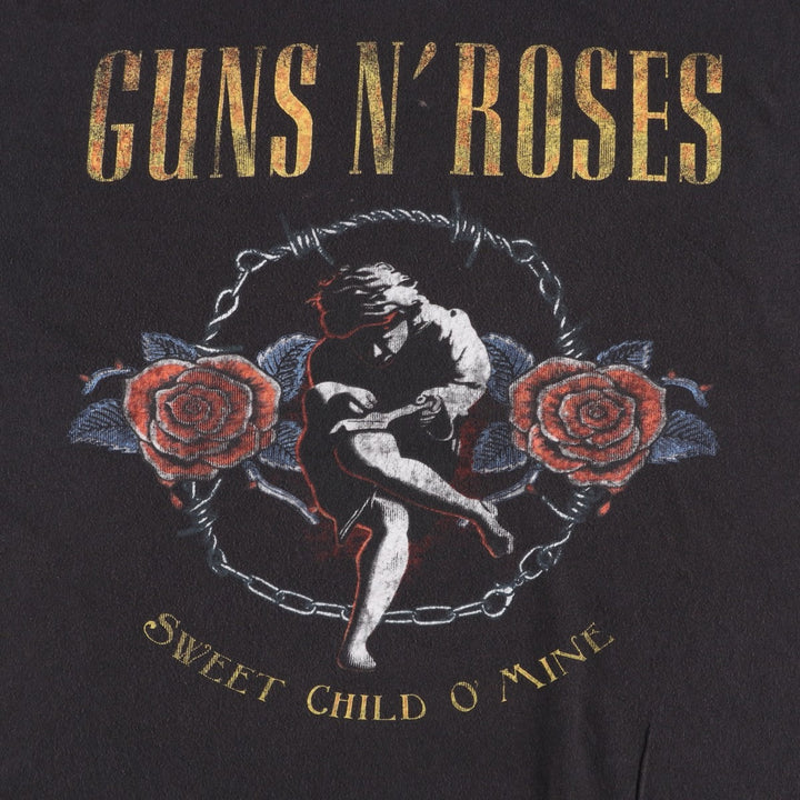 GUNS N' ROSES Guns N' Roses Band T-Shirt Band Tee Men's XL cotton black type Vintage Second Hand